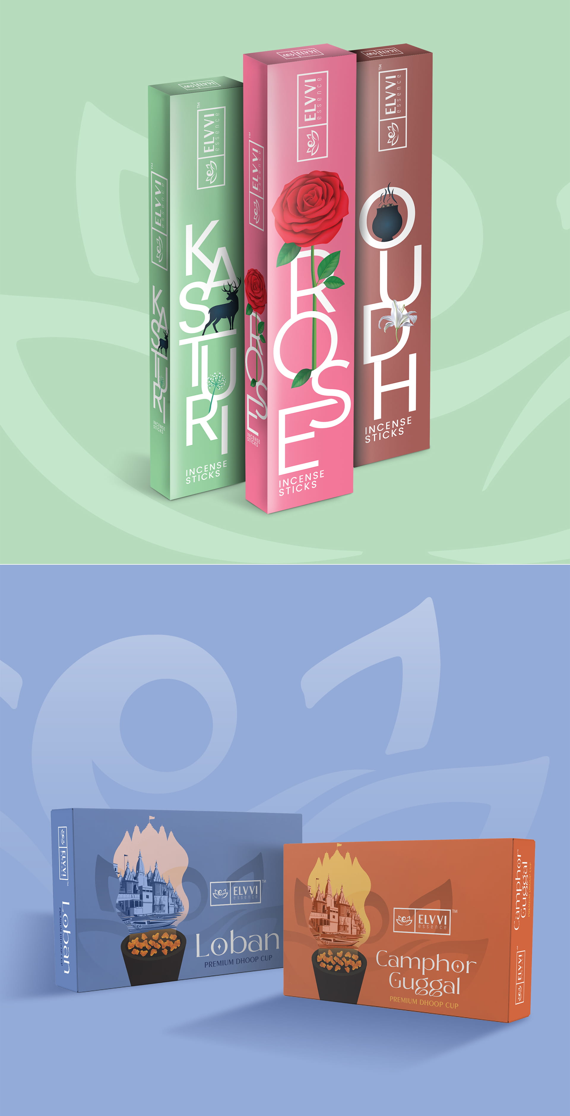incense stick packaging designer india creativeline gandhinagar ahmedabad elvvi essence