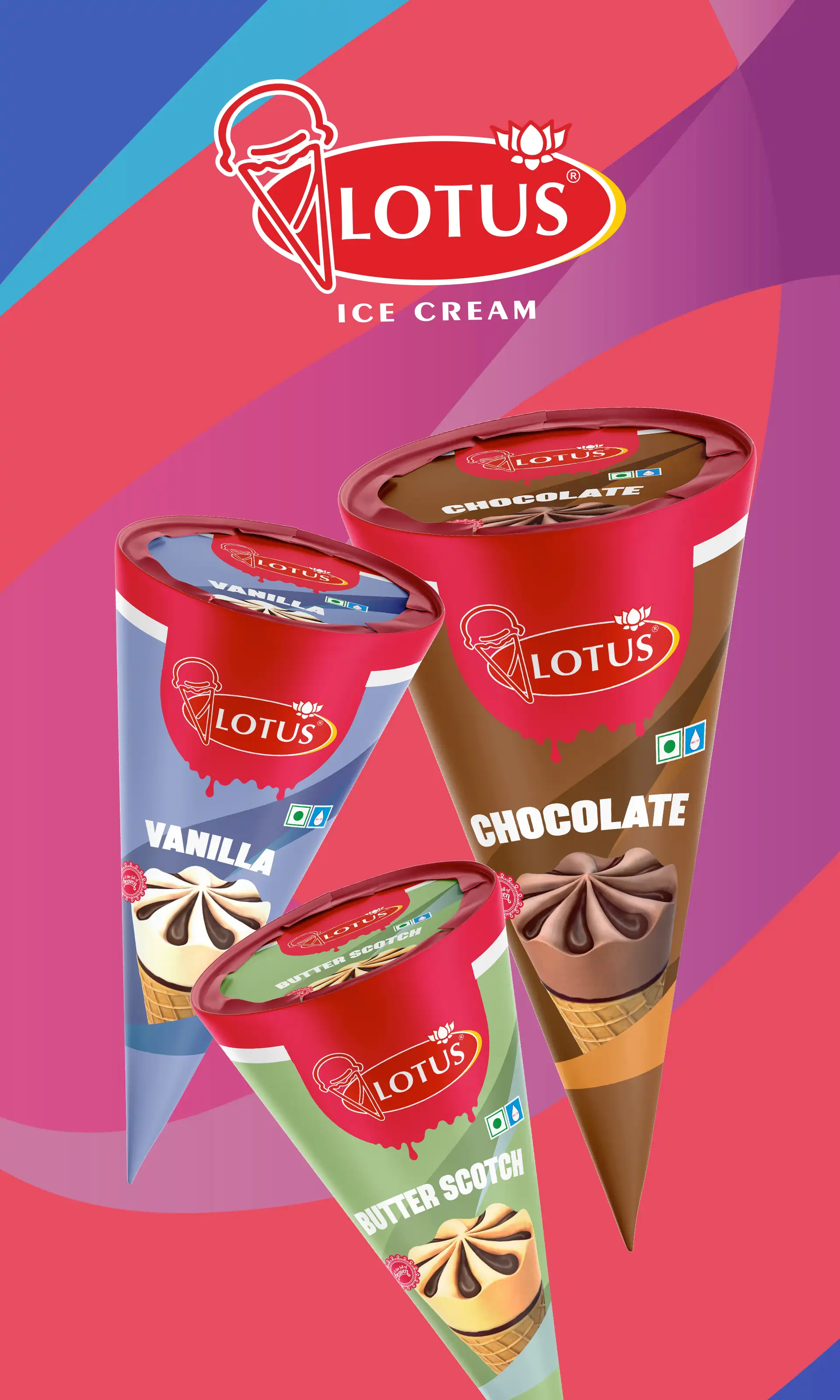 Lotus – Ice Cream Packaging Design Creativeline, a results-driven packaging design agency in Ahmedabad & Gandhinagar, India, crafted a distinctive ice cream packaging design for Lotus, a brand focused on indulgent frozen desserts. The design direction centered around creating a visually engaging and flavor-driven identity that instantly connects with consumers. By combining bold color systems, expressive typography, and appetizing visuals, the packaging enhances product appeal while strengthening shelf visibility in the competitive ice cream market. With a focus on ice cream packaging, dessert branding, FMCG packaging design, and retail-ready packaging solutions, this project reflects our approach to building brands that are both visually compelling and commercially effective. At Creativeline, we specialize in delivering strategic packaging design, food branding, and high-impact visual identities for modern FMCG brands across India.