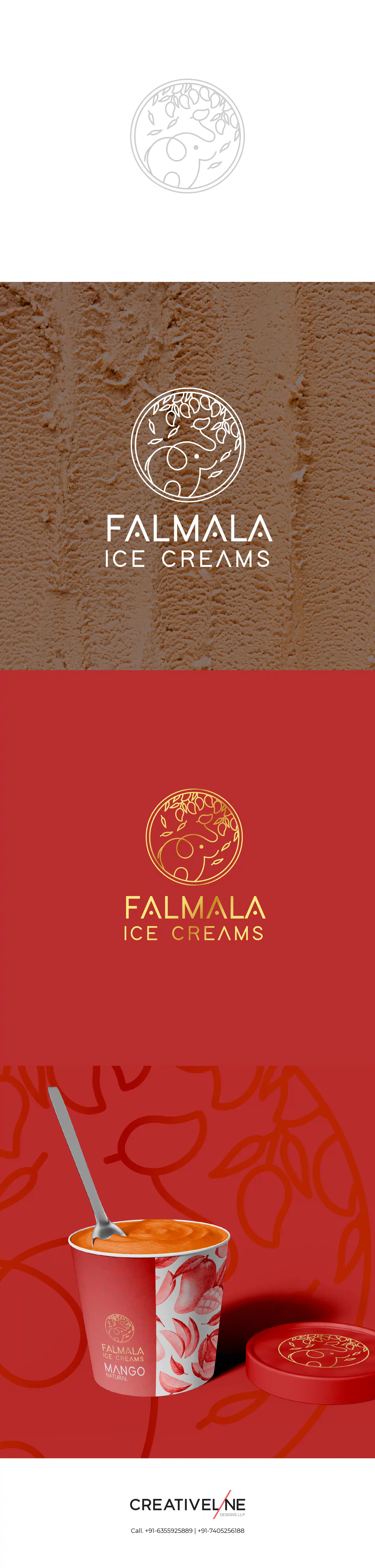 Falmala Ice Cream – Logo Design At Creativeline, a creative branding agency in Gandhinagar, India, we developed the logo design for Falmala Ice Cream, a brand known for its rich and authentic hand-churned ice cream. The objective was to create a playful yet premium brand identity that reflects freshness, indulgence, and artisanal craftsmanship. The logo design captures the essence of traditional hand-churned goodness while maintaining a modern and memorable visual appeal. This project highlights our expertise in food branding, ice cream brand identity, logo design, and FMCG branding, helping brands create a strong emotional connection with consumers. As a trusted logo design and branding agency serving Gandhinagar and Ahmedabad, Creativeline specializes in building distinctive food and lifestyle brands through strategic design and impactful visual identity.
