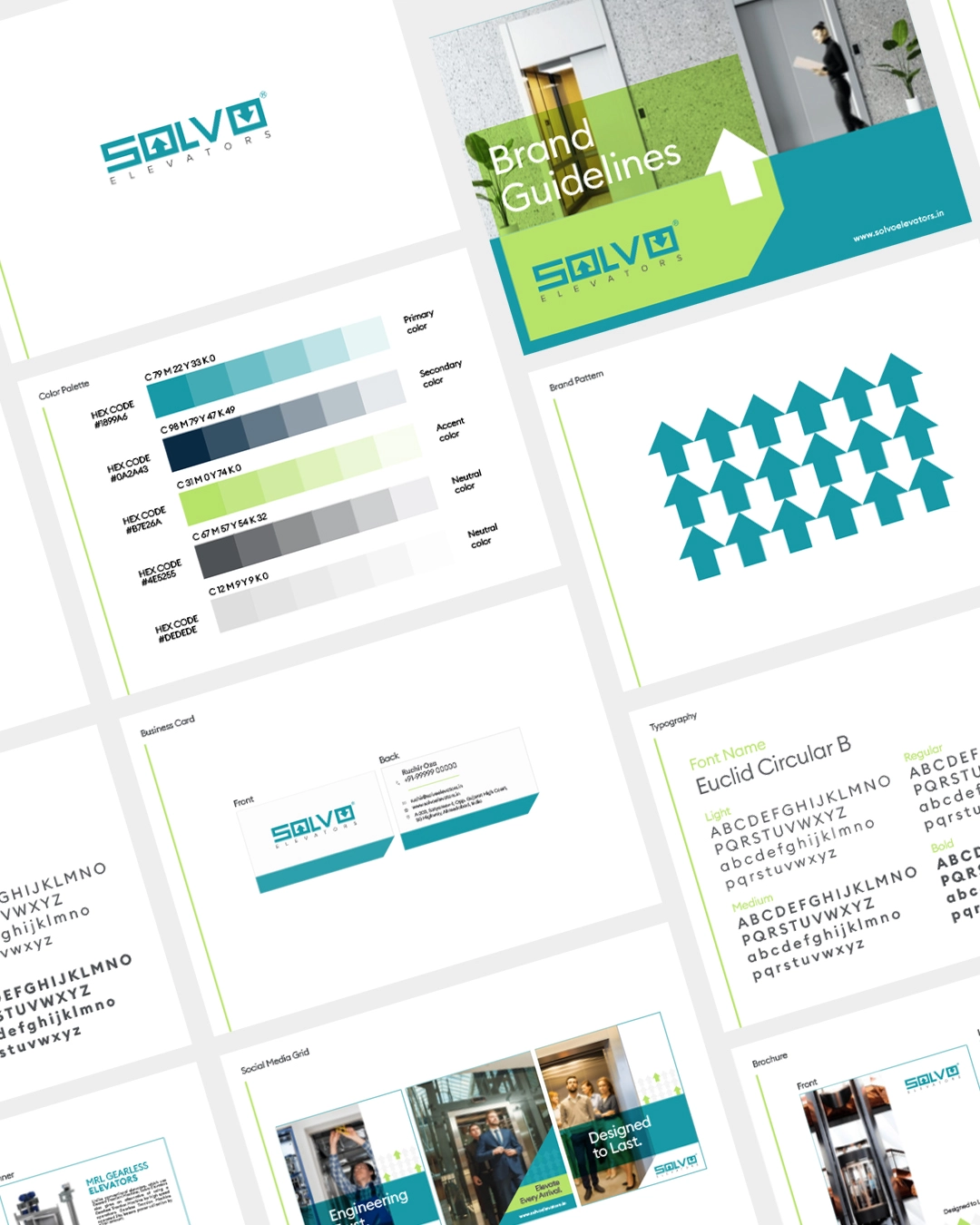 Developed a strong and modern brand identity for Solvo Elevators, a company specializing in elevator manufacturing and maintenance services. The goal was to create a professional and trustworthy visual identity that reflects precision, safety, and technological advancement. The logo was designed with a minimal yet impactful approach, symbolizing vertical movement, reliability, and engineering excellence. Alongside the logo, we created a comprehensive brand guideline system to ensure consistent usage across all touchpoints — including stationery, marketing materials, and digital platforms. The overall branding direction balances industrial strength with modern aesthetics, helping Solvo Elevators establish a credible presence in a highly competitive infrastructure and engineering market. Creativeline, design agency, branding, logo design, brand identity design, brand guidelines, design studio, Ahmedabad, Gandhinagar, India, industrial branding, elevator company branding, engineering brand design, corporate identity design, B2B branding, infrastructure branding, professional logo design